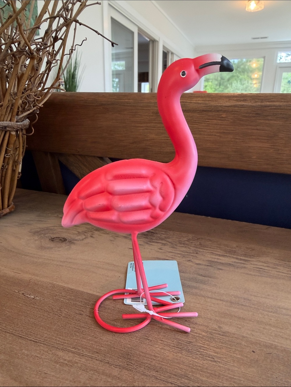 Pink Metal Flamingo Decor